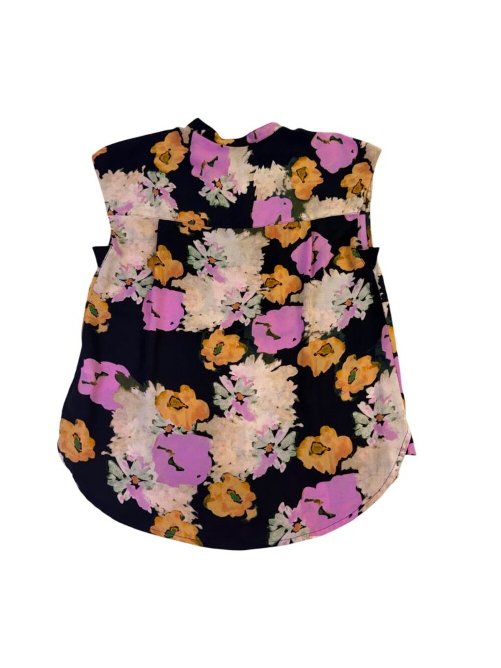 J.Crew Womens Multicolor Floral Print Sleeveless Button-Front Blouse Size S image 3